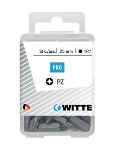 Puntas Pozidriv de 25 mm en cajita de plástico 2