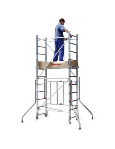 RAPIDO 140 | Andamio de aluminio con ruedas y plataforma de 140x60 cm.