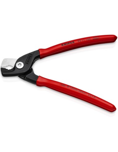 StepCut Tijeras cortacables recubiertos de plástico bruñido 160 mm KNIPEX 95 11 160