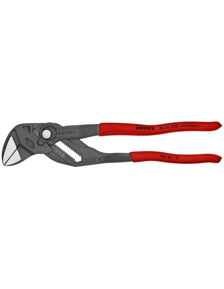 Tenaza llave alicate y llave en una sola herramienta recubiertos de plástico antideslizante gris atramentado 250 mm KNIPEX 86 0