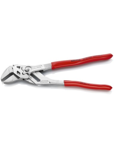 Tenaza llave alicate y llave en una sola herramienta recubiertos de plástico cromado 250 mm (cartulina autoservicio/blíster) KN