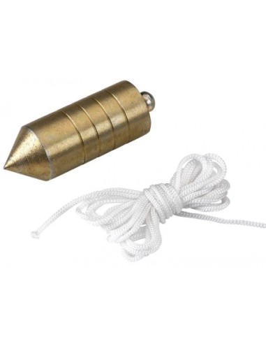 ALYCO 197942 Plomada de acero con nuez de plástico magnética y cordón de nylon
