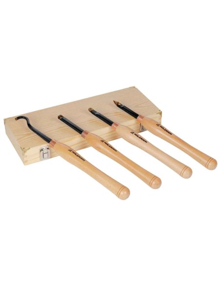 JUEGO DE CINCELES PARA TORNO DE MADERA CON PUNTA DE CARBURO INTERCAMBIABLE