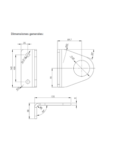 Adaptador para punto de anclaje PAF153 en hormigón. Junto con el PAF153 llega a una carga de rotura de 32 kN. EN 795A 2