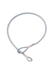 Punto de anclaje, eslinga anticaídas de acero con protector de plástico. Carga de trabajo 30 kN. Longitud 3 m EN 795 B