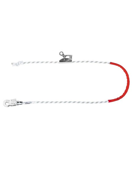 Eslinga de posicionamiento con retenedor fabricada en poliamida y con 1 conector AA002. Ø12 mm. 15 m long. EN 358