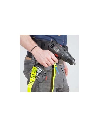 Porta herramientas de cinta de poliéster plana para prevenir la caída de herramientas pesadas. Ancho de cinta 25 mm. Longitud