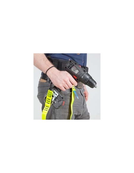 Porta herramientas de cinta de poliéster plana para prevenir la caída de herramientas pesadas. Ancho de cinta 25 mm. Longitud