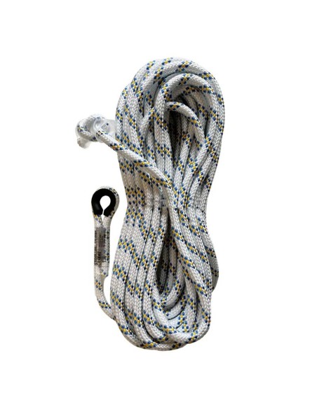 Cuerda de poliamida kernmantle de Ø12mm especial para LV40 y LV80. Longitud de 30m. EN 353-2