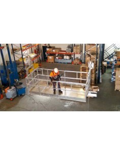 Andamio colgante Basic Doble Ancho 200041 con 2 elevadores manuales 4 x 1,4 m