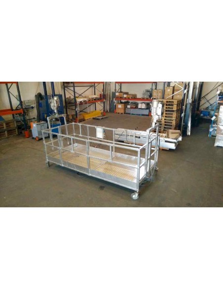 Andamio colgante Basic Doble Ancho 200041 con 2 elevadores manuales 4 x 1,4 m