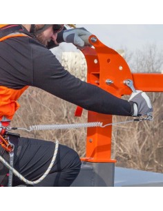 Porta herramientas elástico de cable de acero galvanizado de Ø4,5 mm plastificado. Longitud de 63 cm con elongación máxima de 2