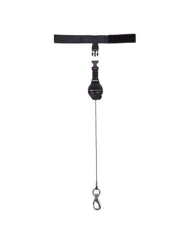 Porta herramientas retráctil de muñeca con bloqueo. Máx. longitud: 115 cm. Carga máxima 0,25 Kg.