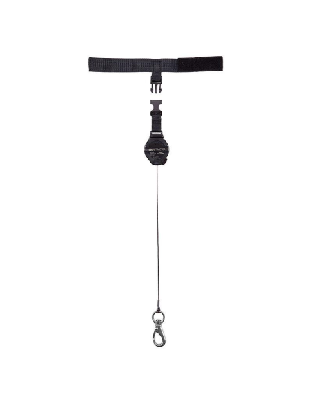 Porta herramientas retráctil de muñeca con bloqueo. Máx. longitud: 115 cm. Carga máxima 0,25 Kg.