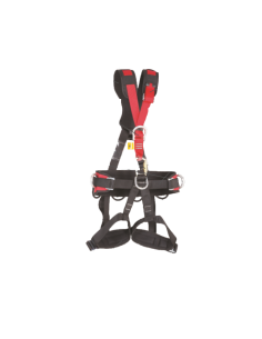 Arnés con punto de anclaje dorsal, pectoral, de suspensión para posición sentado y con dos puntos para actuar como arnés de res