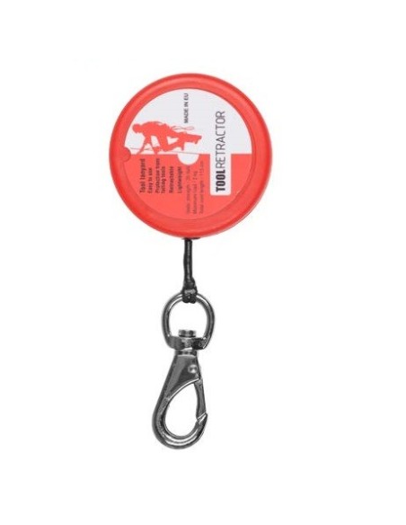 Porta herramientas retráctil de longitud máxima 115 cm. Carga máxima 0,5 Kg.