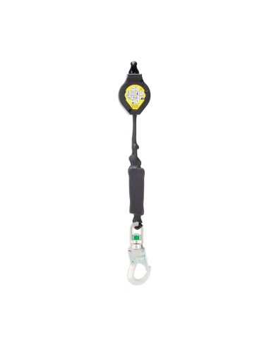 Anticaídas Retráctil de cinta (Ø18,5 mm ancho) con absorbedor. Longitud: 72 cm retraído / 200 cm máx. extensión. Carcasa de plá
