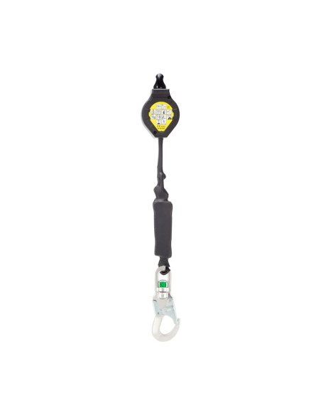Anticaídas Retráctil de cinta (Ø18,5 mm ancho) con absorbedor. Longitud: 72 cm retraído / 200 cm máx. extensión. Carcasa de plá