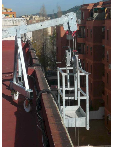 Andamio colgante Basic 500 200019 con 2 elevadores manuales 2,8 m
