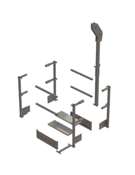 Andamio colgante Basic Boca de Hombre 200026 con 2 elevadores eléctricos trifásicos 501 3,2 m