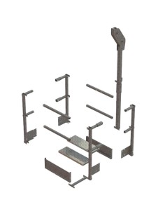 Andamio colgante Basic Boca de Hombre 200026 con 2 elevadores eléctricos trifásicos LEVA 3,2 m 2