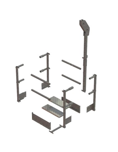 Andamio colgante Basic Boca de Hombre 200026 con 2 elevadores eléctricos trifásicos LEVA 3,2 m