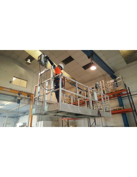 Andamio colgante Basic Doble Ancho 200041 con 2 elevadores trifásicos 501 3,2 x 1,4 m