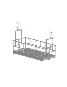 Andamio colgante Basic Doble Ancho 200041 con 2 elevadores trifásicos LEVA 2,4 x 1,4 m