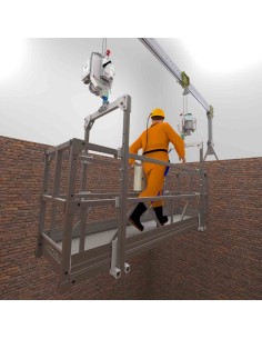 Pórtico de suspensión para andamios colgantes BEEPA. 2 m de longitud._x000D_\nMaterial: aluminio. Sin apoyos. Capacidad de carg 2