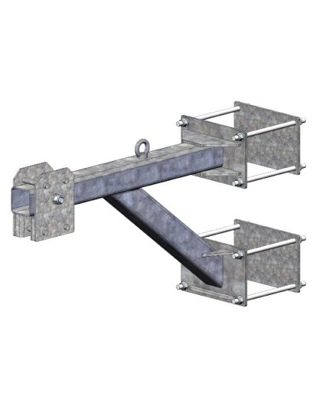 ESCUADRA SUSPENSIÓN. Pescante diseñado para anclar a una viga o sobre pared de hormigón. 500 Kg.