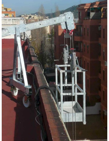 Andamio colgante Basic 500 200019 con 2 elevadores manuales 4,4 m