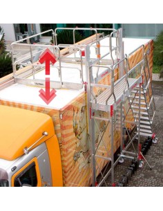 TSA-S | Escalera con plataforma y barandilla regulable 2