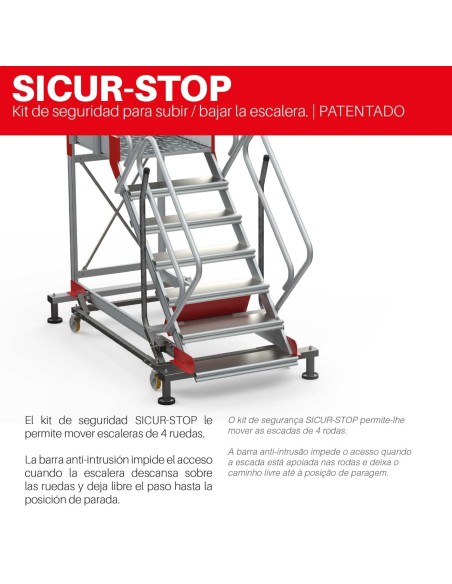 SY-T | Escalera con plataforma y cuatro ruedas | TRAMEX