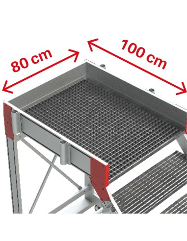 SY-T | Escalera con plataforma y cuatro ruedas | TRAMEX