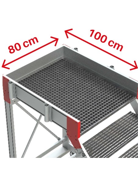SY-T | Escalera con plataforma y cuatro ruedas | TRAMEX