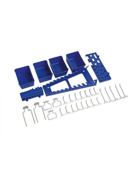 KIT ACCESORIOS PARA PANELES PERFORADOS 32PZS