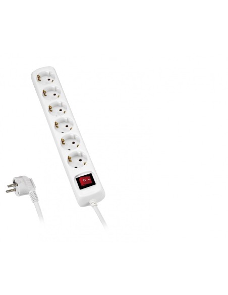 ALYCO 199446 Base múltiple con interruptor 6 enchufes