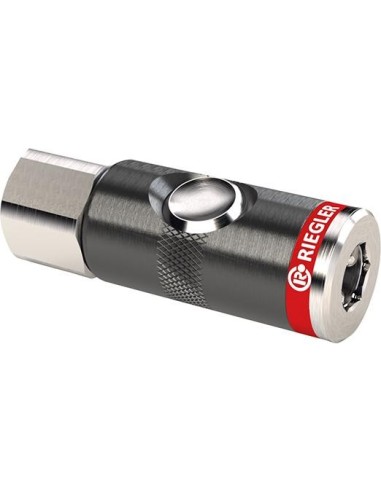 Acoplamiento seguridad c/pulsador giratorio, tam.nom. 7,4mm rosca int.G1/2 RIEGLER