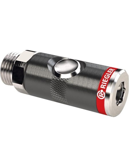 Acoplamiento seguridad c/pulsador giratorio, tam.nom. 7,4mm RM G1/2 RIEGLER