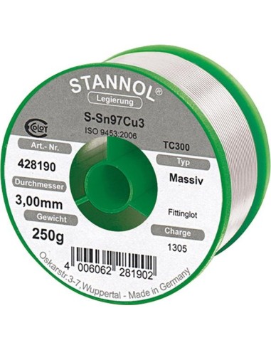 Alambre para soldadura deempalme 97 Nr. 428190 Stannol