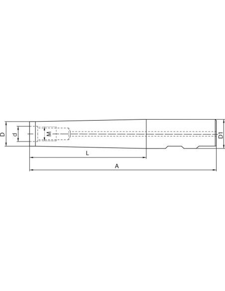 Alargadera para Fresa atornillable DIN69871AD/BD16x60mm M8 FORTIS