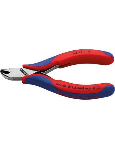 Alicates de corte oblicuofrontal electrónica c/ pequeño bisel 115mm KNIPEX