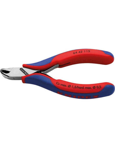 Alicates de corte oblicuofrontal electrónica c/ pequeño bisel 115mm KNIPEX