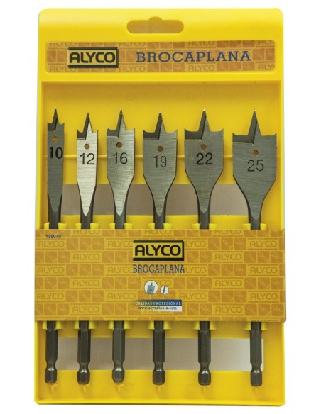 ALYCO 135070 Juego 6 brocas planas