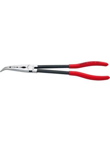 Alicates montaje pulido c/curvado mangos de plástico 280mm KNIPEX
