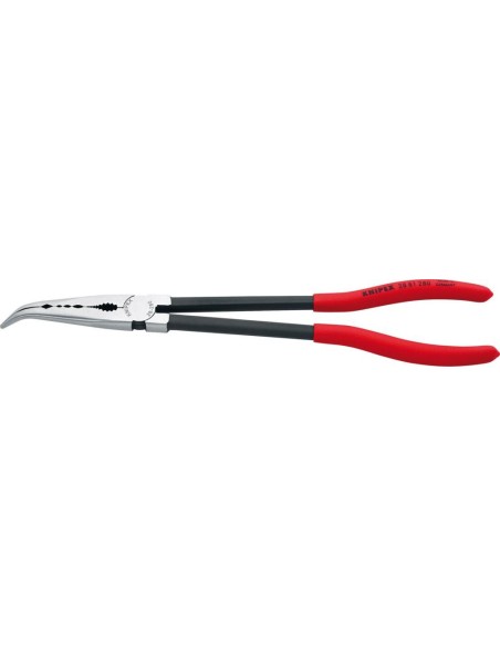 Alicates montaje pulido c/curvado mangos de plástico 280mm KNIPEX