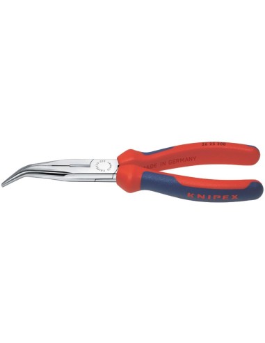 Alicates de boca semirredonda cromado curvado con mango varios componentes 200mm KNIPEX