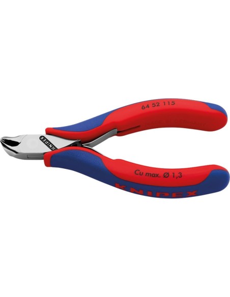 Alicates de corte oblicuofrontal electrónica sin bisel 115mm KNIPEX