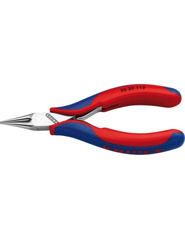 Alicates de montaje electrónica mordazas redondas puntiagudas 115mm KNIPEX