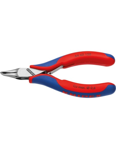 Alicates de corte oblicuofrontal electrónica con minifilo 120mm KNIPEX